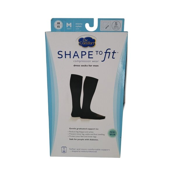 Shape to fit Other - Dr Comfort Shape to Fit Compression Dress Socks Men's SMALL 10-15 mmHg WHITE